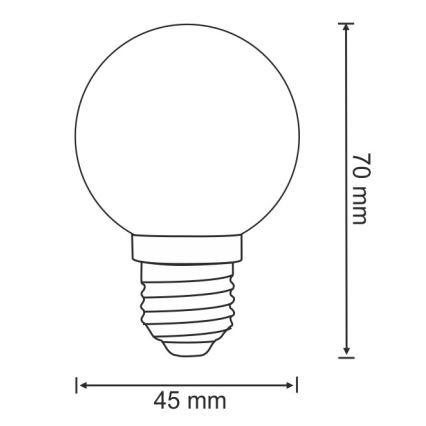 CONJUNTO 2x Lâmpada LED PARTY E27/0,5W/36V verde