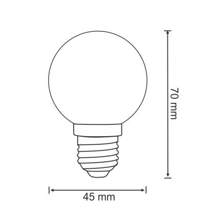 CONJUNTO 2x Lâmpada LED PARTY E27/0,5W/36V vermelha