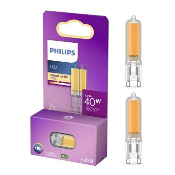 CONJUNTO 2x Lâmpada LED Philips G9/3,5W/230V 2700K