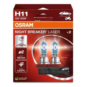 CONJUNTO 2x Lâmpadas de carro NIGHT BREAKER H11 PGJ19-2/55W/12V - Osram
