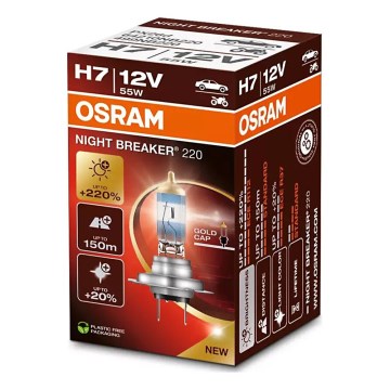 CONJUNTO 2x Lâmpadas de carro NIGHT BREAKER H7 PX26d/55W/12V - Osram
