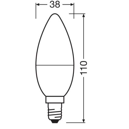 CONJUNTO 2x Lâmpadas LED B38 E14/7,5W/230V 3000K - Osram