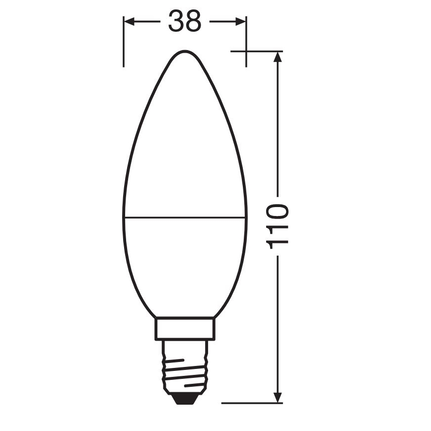 CONJUNTO 2x Lâmpadas LED B38 E14/7,5W/230V 3000K - Osram