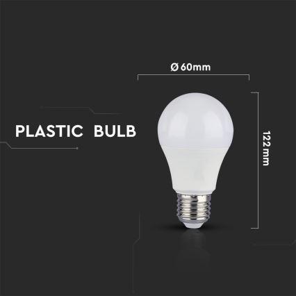 CONJUNTO 2x Lâmpadas LED com regulação A60 E27/9W/230V 6400K