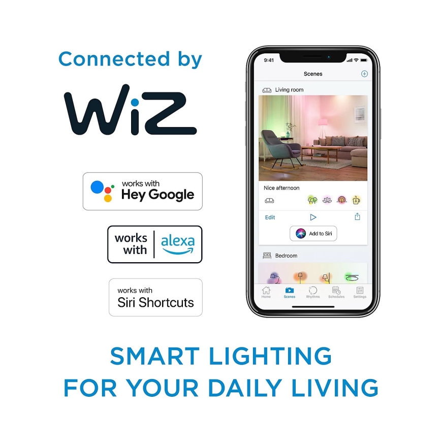CONJUNTO 2x Lâmpadas LED com regulação Philips A60 E27/8W/230V Wi-Fi