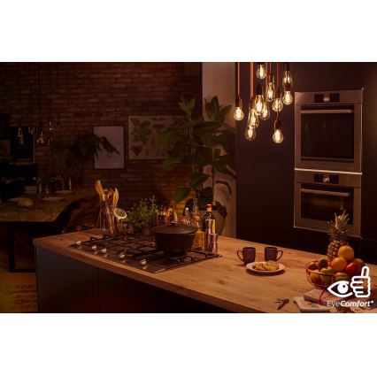 CONJUNTO 2x Lâmpadas LED com regulação VINTAGE Philips ST64 E27/4,2W/230V 2200K