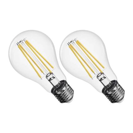 CONJUNTO 2x Lâmpadas LED FILAMENT A60 E27/5,9W/230V 2700K