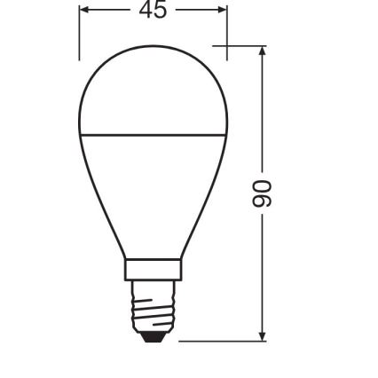 CONJUNTO 2x Lâmpadas LED P45 E14/7W/230V 3000K - Osram