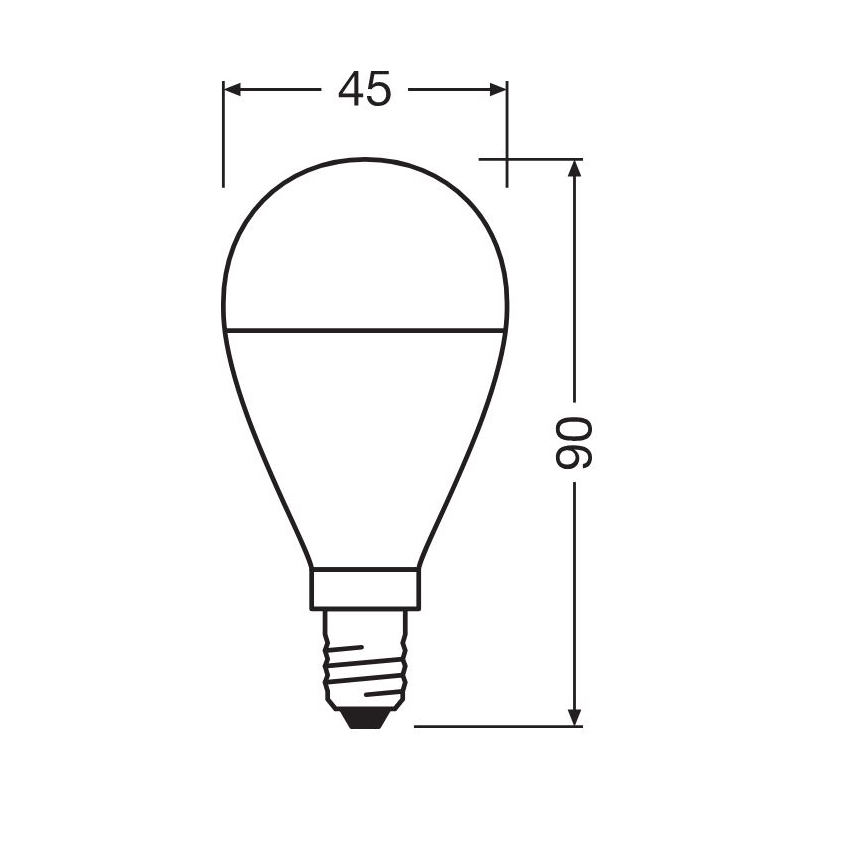 CONJUNTO 2x Lâmpadas LED P45 E14/7W/230V 3000K - Osram