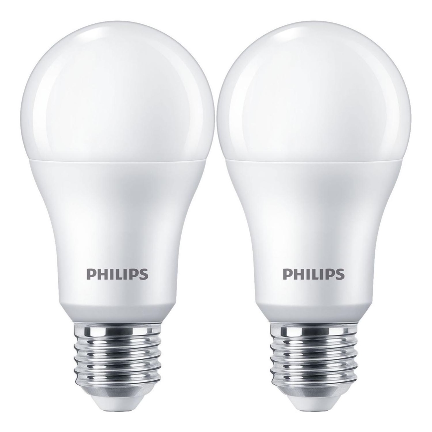 CONJUNTO 2x Lâmpadas LED Philips A67 E27/13W/230V 4000K