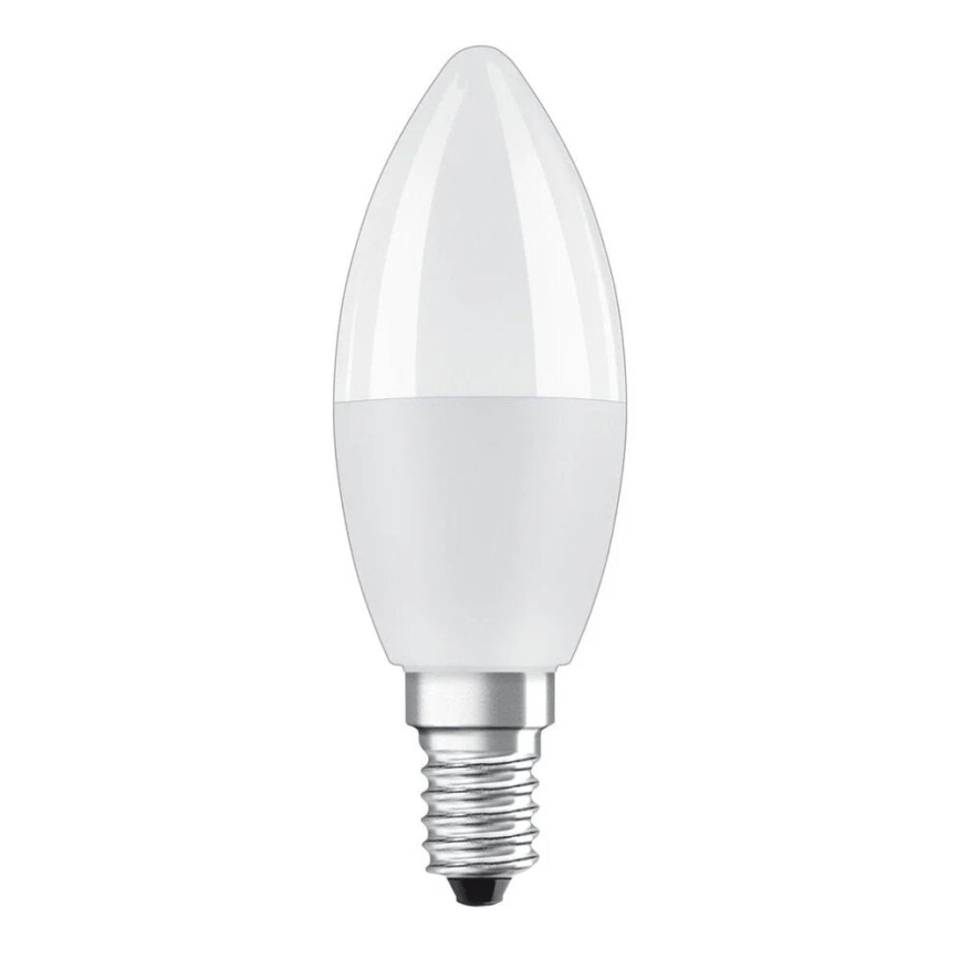 CONJUNTO 2x Lâmpadas LED RGBW com regulação B38 E14/4,9W/230V 2700K + comando - Osram