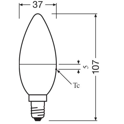 CONJUNTO 2x Lâmpadas LED RGBW com regulação B38 E14/4,9W/230V 2700K + comando - Osram