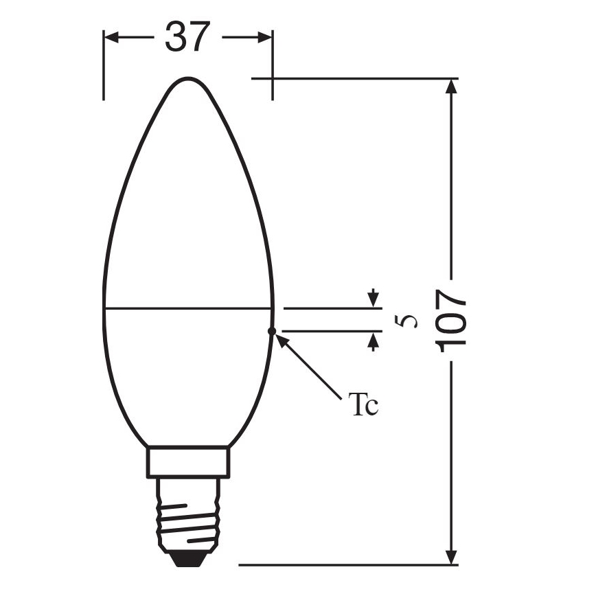 CONJUNTO 2x Lâmpadas LED RGBW com regulação B38 E14/4,9W/230V 2700K + comando - Osram