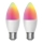 CONJUNTO 2x Lâmpadas LED RGBW com regulação MESH Inteligente C37 E27/6,5W/230V 2700-6500K + comando - Aigostar