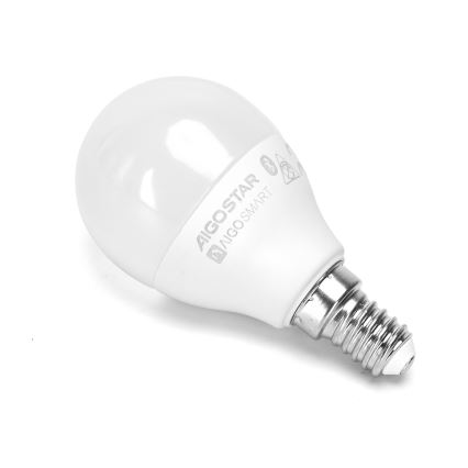CONJUNTO 2x Lâmpadas LED RGBW com regulação MESH Inteligente G45 E14/6,5W/230V 2700-6500K - Aigostar