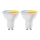 CONJUNTO 2x Lâmpadas LED RGBW com regulação MESH Inteligente GU10/6,5W/230V 2700-6500K - Aigostar