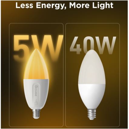 CONJUNTO 2x Lâmpadas LED RGBWW com regulação E14/5W/230V 2700-6500K Wi-Fi - Govee