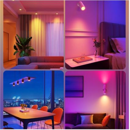 CONJUNTO 2x Lâmpadas LED RGBWW com regulação E14/5W/230V 2700-6500K Wi-Fi - Govee