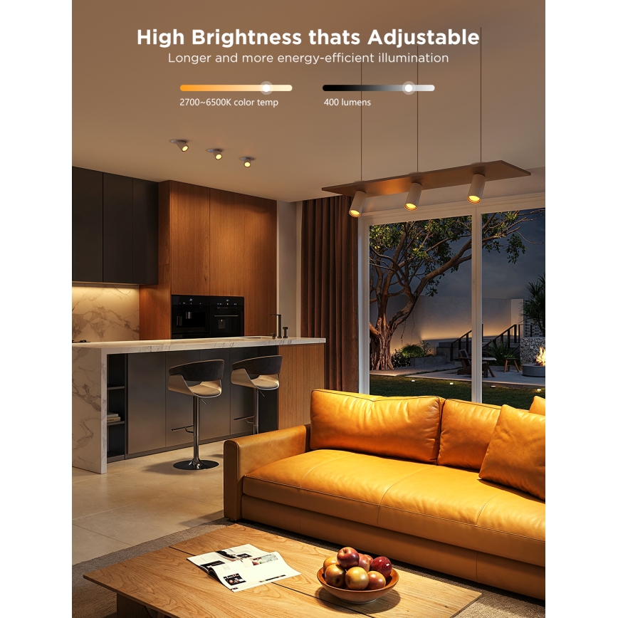 CONJUNTO 2x Lâmpadas LED RGBWW com regulação GU10/4,8W/230V 2700-6500K Wi-Fi - Govee