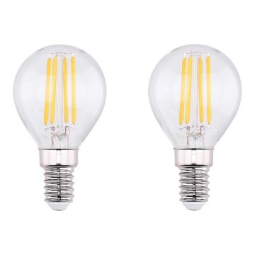 CONJUNTO 2x Lâmpadas LED VINTAGE E14/4W/230V 2700K - Globo 10589-2K