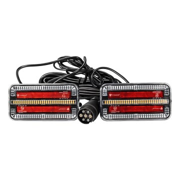 CONJUNTO 2x Luzes LED  de reboque com pisca-pisca dinâmico LED/12-24V IP65