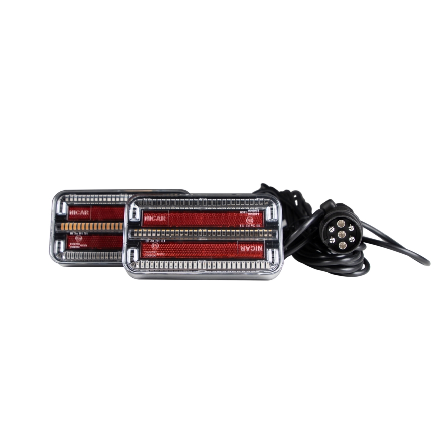 CONJUNTO 2x Luzes LED  de reboque com pisca-pisca dinâmico LED/12-24V IP65