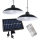 CONJUNTO 2x Luzes LED suspensas solares com sensor de anoitecer LED/6W/3,7V 2000 mAh IP44 + comando