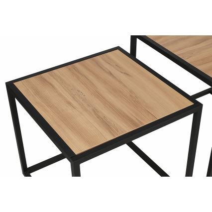 CONJUNTO 2x Mesa de centro ATLANTIS castanho/preto