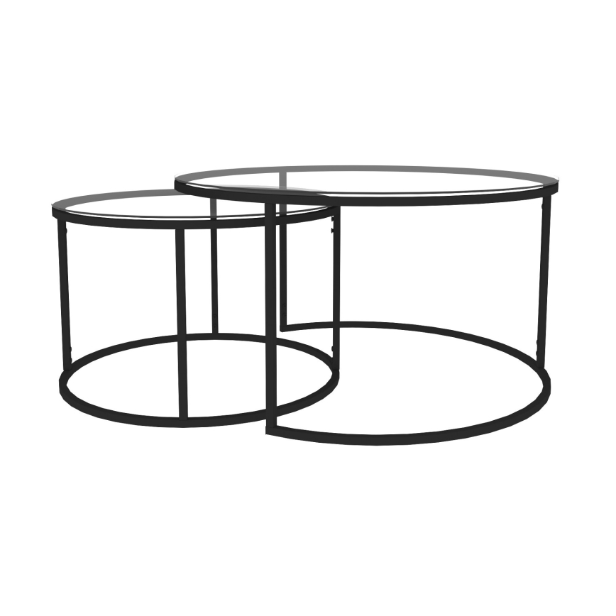 CONJUNTO 2x Mesa de centro BELARUS  preto