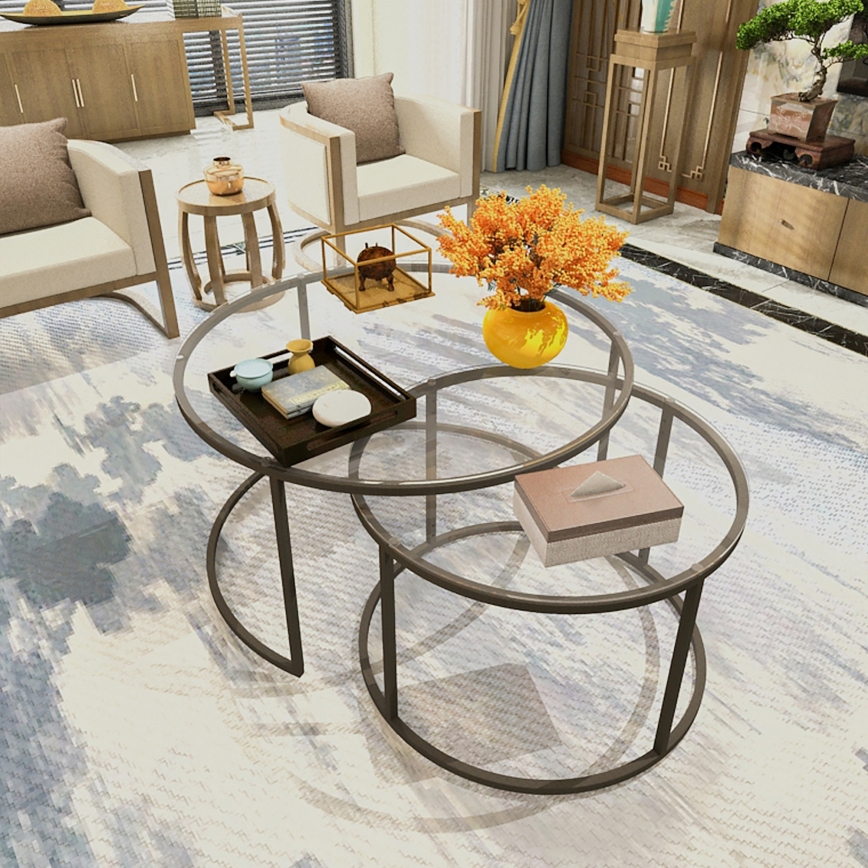 CONJUNTO 2x Mesa de centro BELARUS  preto