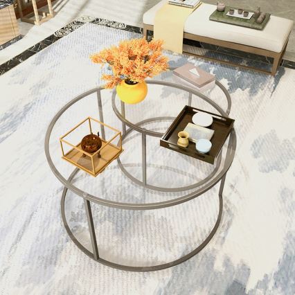 CONJUNTO 2x Mesa de centro BELARUS  preto