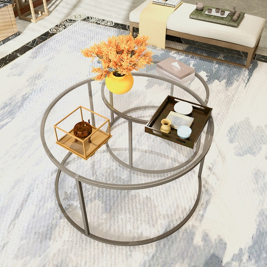 CONJUNTO 2x Mesa de centro BELARUS  preto