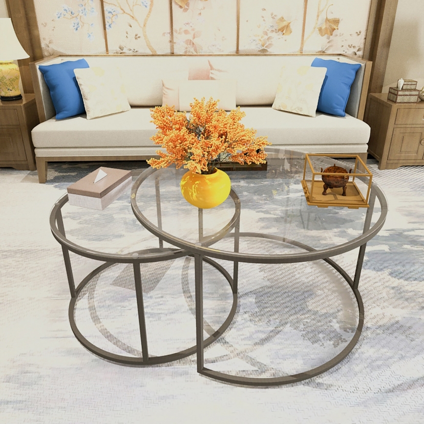 CONJUNTO 2x Mesa de centro BELARUS  preto