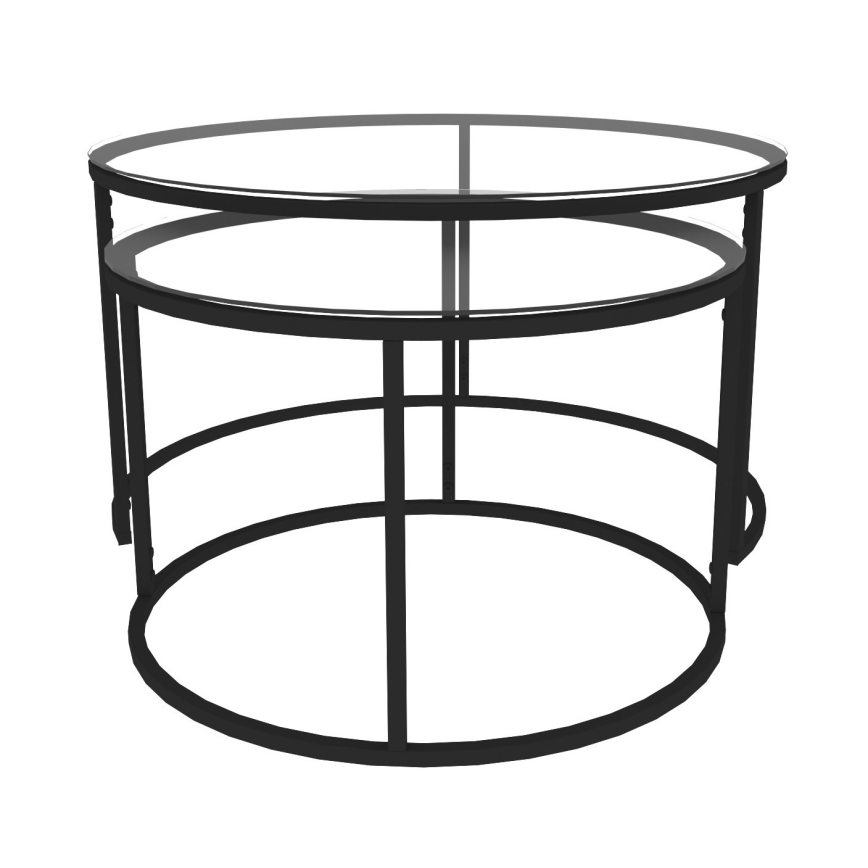 CONJUNTO 2x Mesa de centro BELARUS  preto