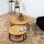 CONJUNTO 2x Mesa de centro OAKLOFT 38x90 cm preto/carvalho