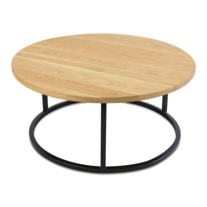 CONJUNTO 2x Mesa de centro OAKLOFT 38x90 cm preto/carvalho