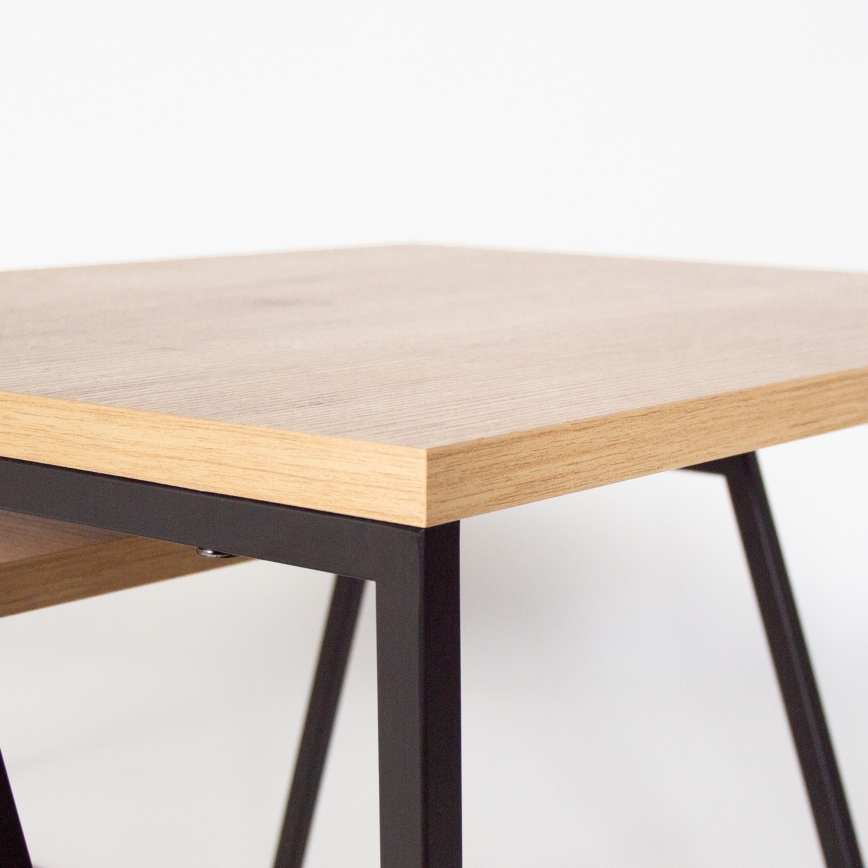 CONJUNTO 2x Mesa de centro PAL bege/preto