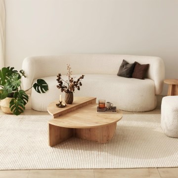 CONJUNTO 2x Mesa de centro PODIUM castanho