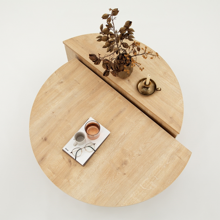 CONJUNTO 2x Mesa de centro PODIUM castanho