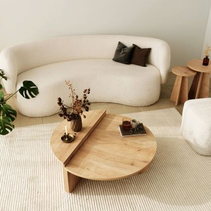 CONJUNTO 2x Mesa de centro PODIUM castanho