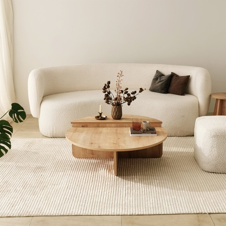CONJUNTO 2x Mesa de centro PODIUM castanho