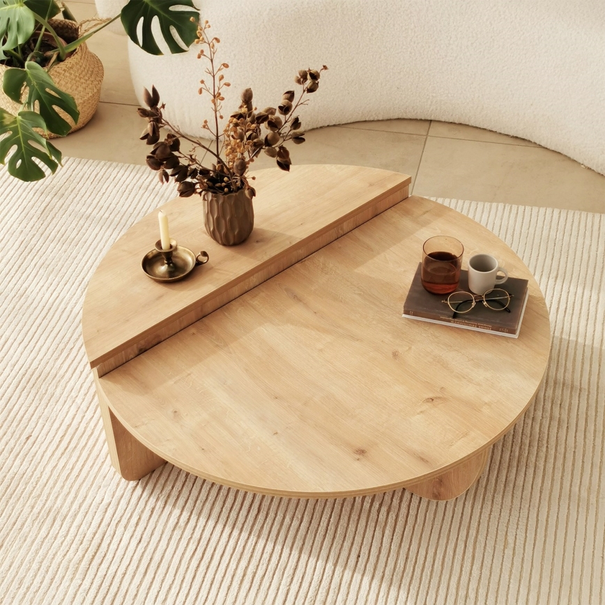 CONJUNTO 2x Mesa de centro PODIUM castanho
