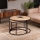 CONJUNTO 2x Mesa de centro TAMBUR preto/ bege