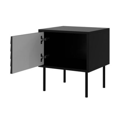 CONJUNTO 2x Mesas de cabeceira CORTINA 51x45 cm preto