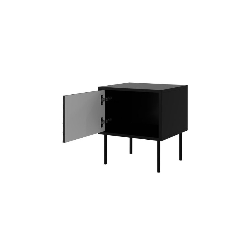 CONJUNTO 2x Mesas de cabeceira CORTINA 51x45 cm preto