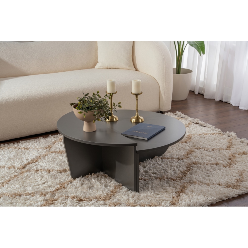 CONJUNTO 2x Mesas de centro ORION antracite