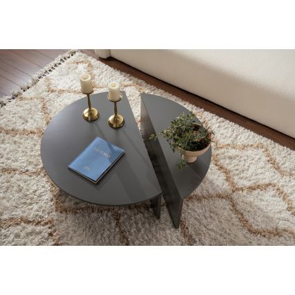 CONJUNTO 2x Mesas de centro ORION antracite