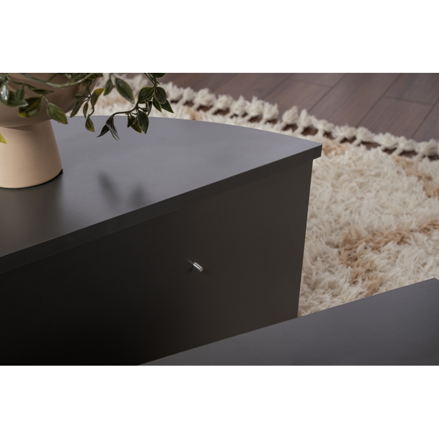 CONJUNTO 2x Mesas de centro ORION antracite