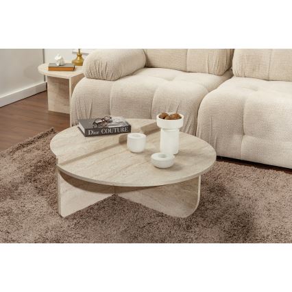 CONJUNTO 2x Mesas de centro ORION bege