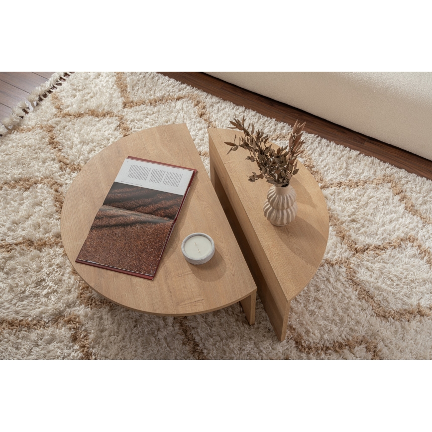 CONJUNTO 2x Mesas de centro ORION carvalho